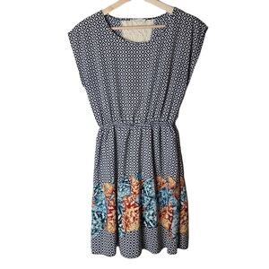 Tea n Rose short sleeve blackwhite  butterfly dress